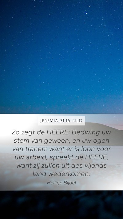 Jeremia 31:16 NLD Bible Verse Image