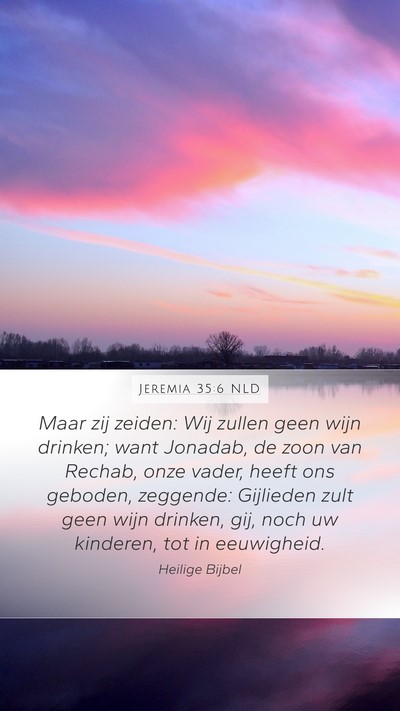 Jeremia 35:6 NLD Bible Verse Image