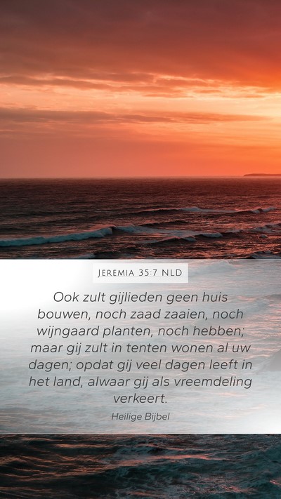 Jeremia 35:7 NLD Bible Verse Image