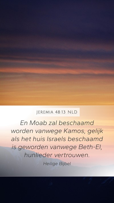 Jeremia 48:13 NLD Bible Verse Image
