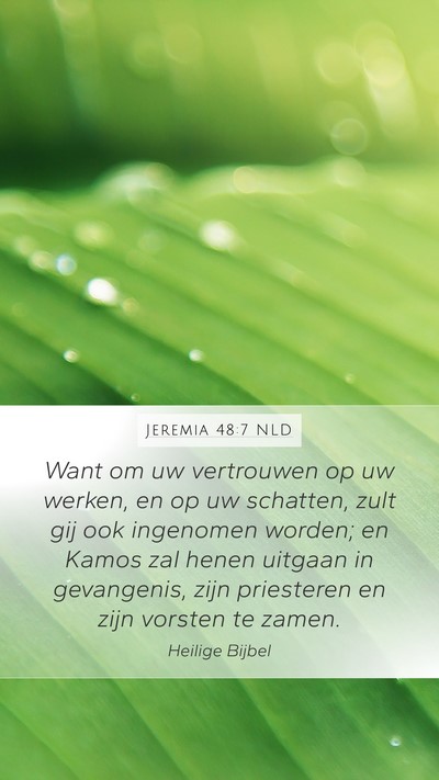 Jeremia 48:7 NLD Bible Verse Image