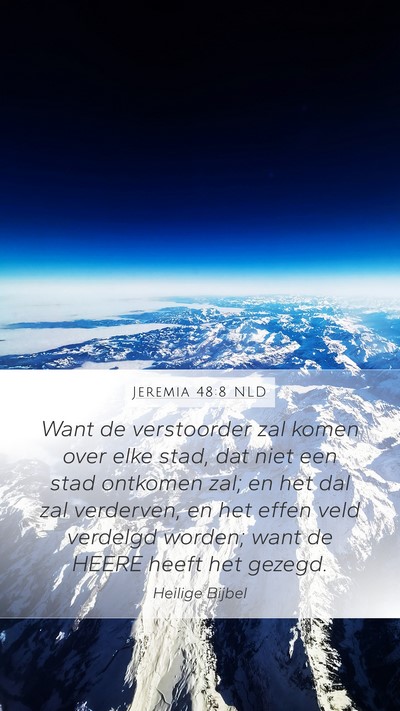 Jeremia 48:8 NLD Bible Verse Image