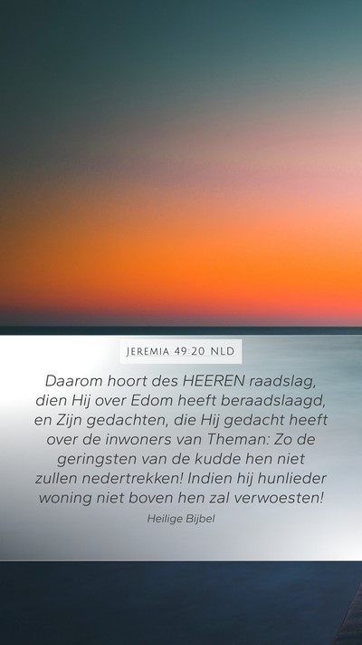 Jeremia 49:20 NLD Bible Verse Image