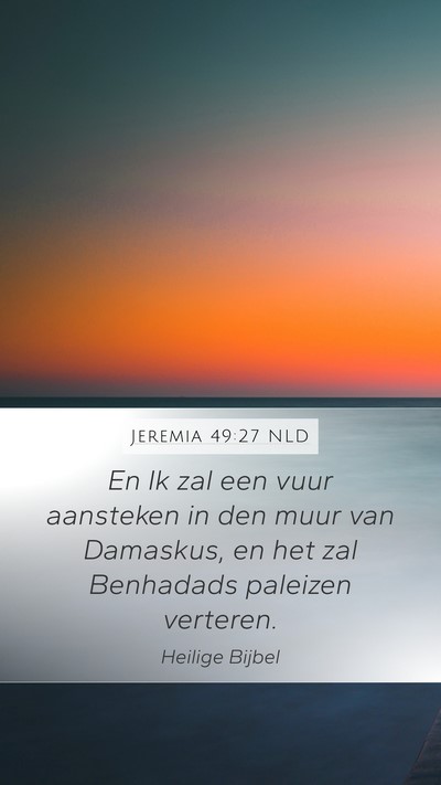 Jeremia 49:27 NLD Bible Verse Image