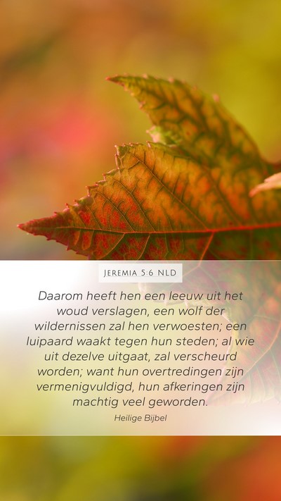 Jeremia 5:6 NLD Bible Verse Image