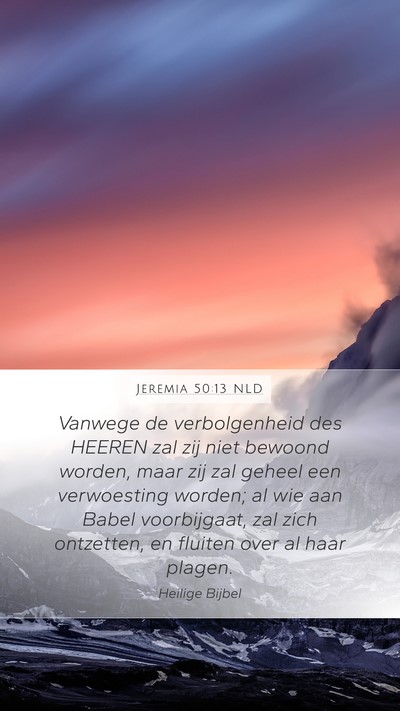 Jeremia 50:13 NLD Bible Verse Image