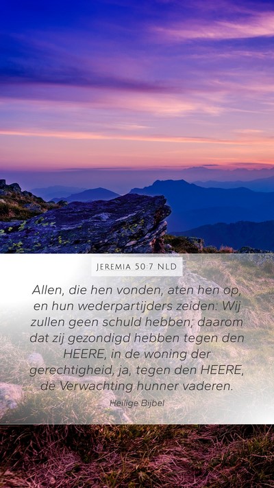 Jeremia 50:7 NLD Bible Verse Image