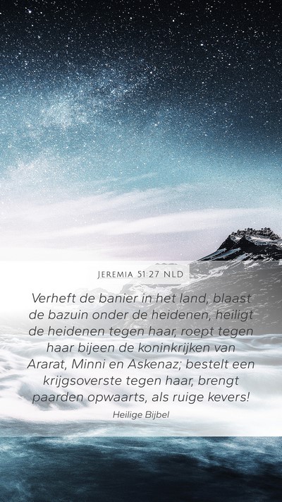 Jeremia 51:27 NLD Bible Verse Image