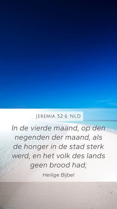 Jeremia 52:6 NLD Bible Verse Image