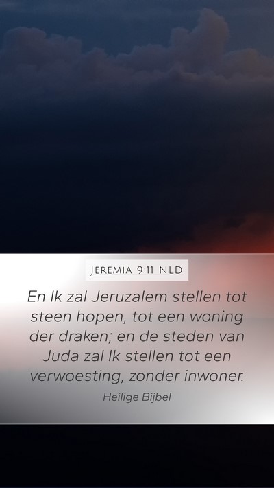 Jeremia 9:11 NLD Bible Verse Image