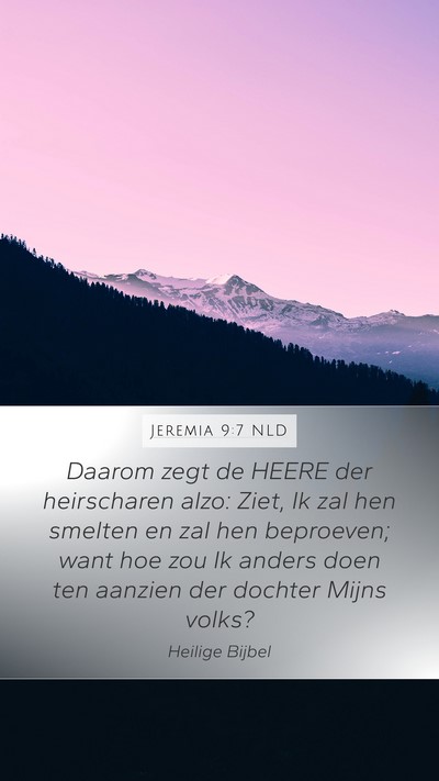 Jeremia 9:7 NLD Bible Verse Image
