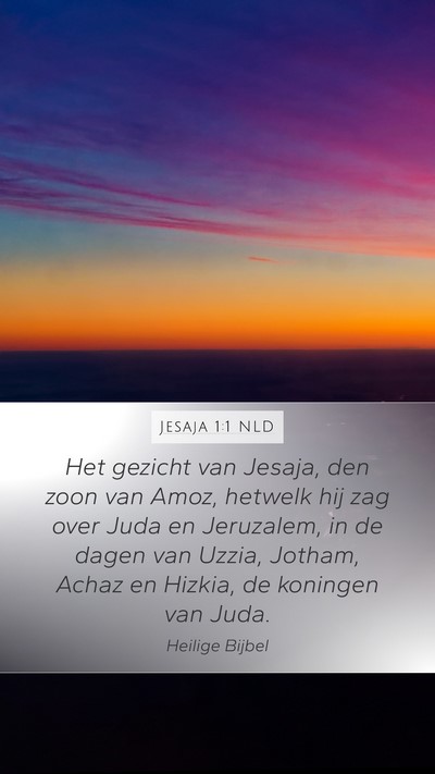 Jesaja 1:1 NLD Bible Verse Image
