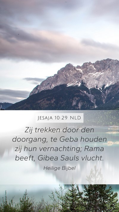 Jesaja 10:29 NLD Bible Verse Image