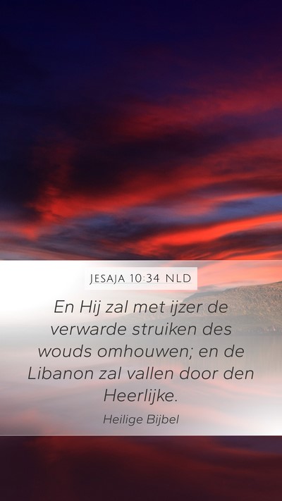 Jesaja 10:34 NLD Bible Verse Image