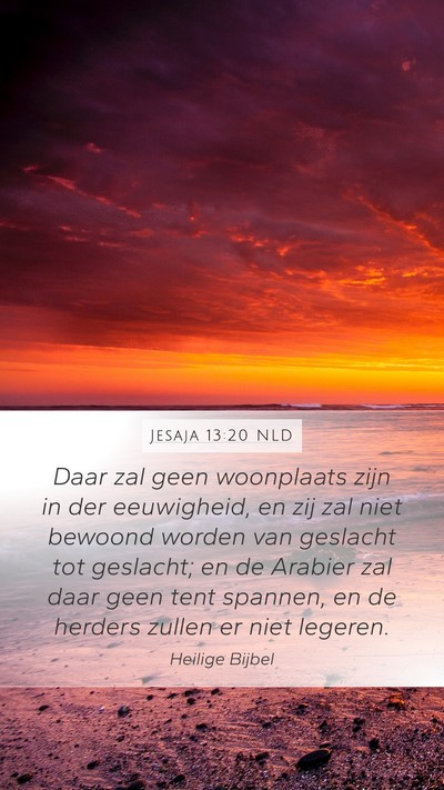 Jesaja 13:20 NLD Bible Verse Image