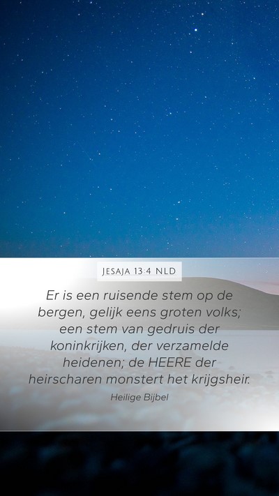 Jesaja 13:4 NLD Bible Verse Image