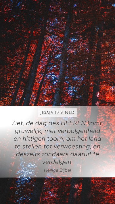Jesaja 13:9 NLD Bible Verse Image