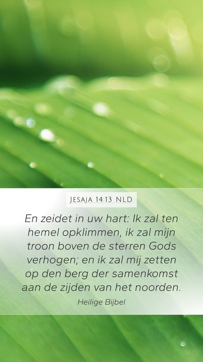 Jesaja 14:13 NLD Bible Verse Image
