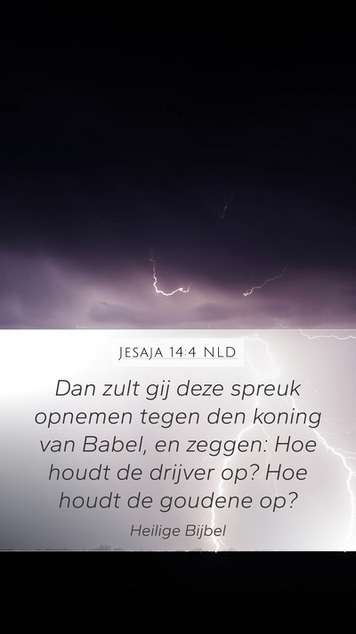 Jesaja 14:4 NLD Bible Verse Image