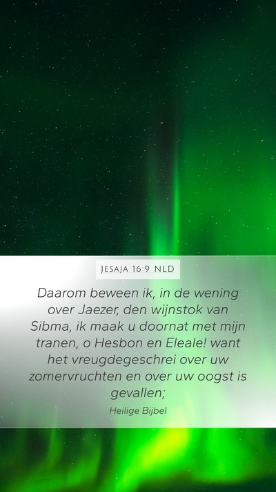 Jesaja 16:9 NLD Bible Verse Image