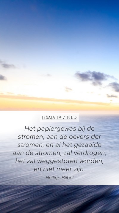 Jesaja 19:7 NLD Mobile Phone Wallpaper - Het papiergewas bij de stromen, aan de oevers der - Mobile Bible Verse Wallpaper