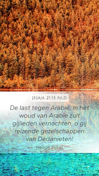 Jesaja 21:13 NLD Bible Verse Image