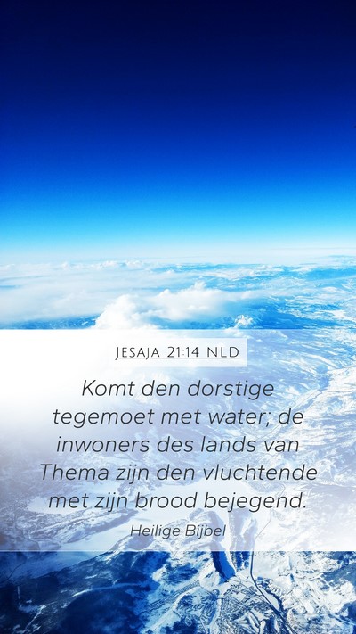Jesaja 21:14 NLD Bible Verse Image