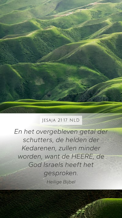 Jesaja 21:17 NLD Bible Verse Image