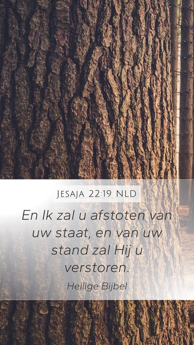 Jesaja 22:19 NLD Bible Verse Image
