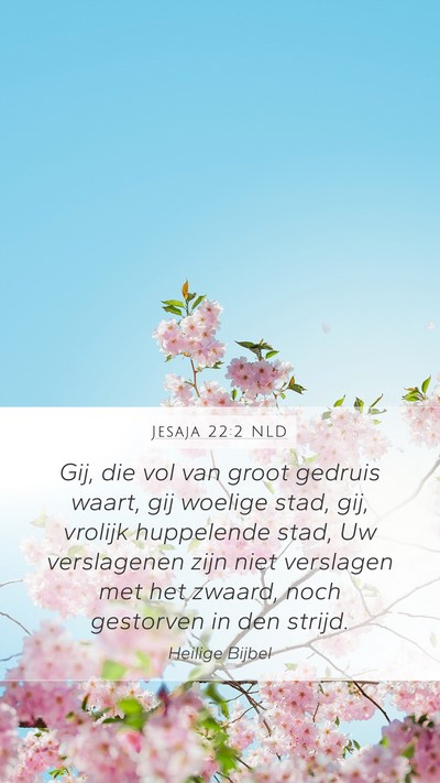 Jesaja 22:2 NLD Bible Verse Image