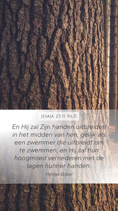 Jesaja 25:11 NLD Bible Verse Image