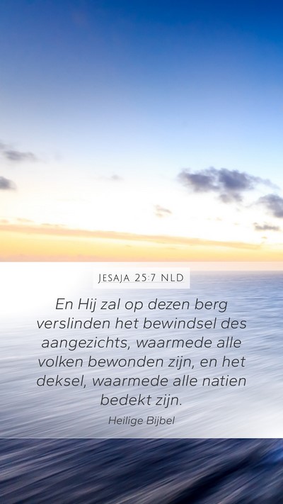 Jesaja 25:7 NLD Bible Verse Image