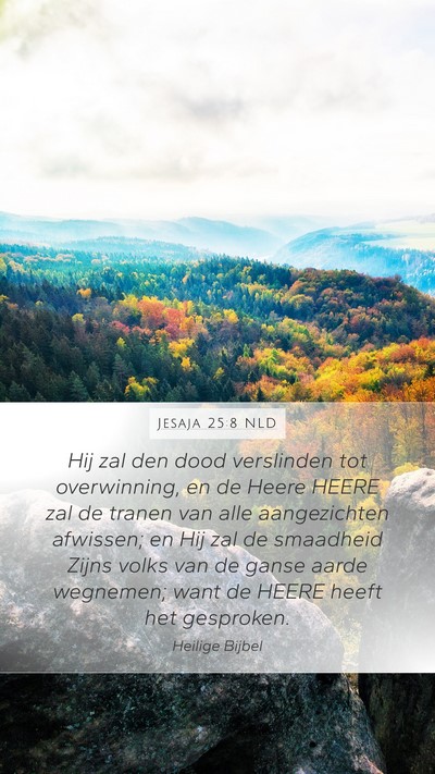 Jesaja 25:8 NLD Bible Verse Image