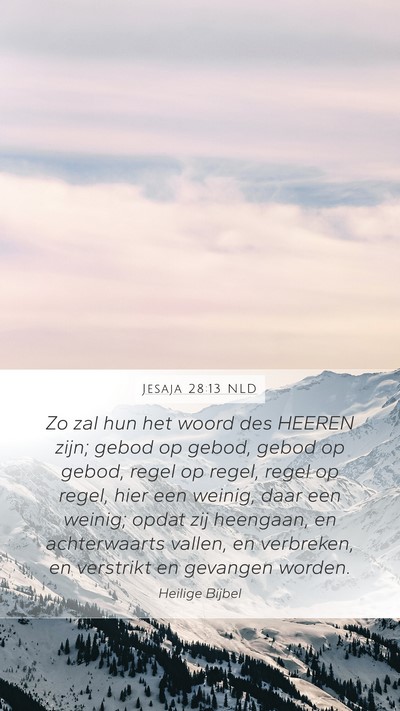 Jesaja 28:13 NLD Bible Verse Image