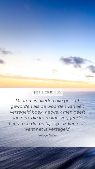 Jesaja 29:11 NLD Bible Verse Image