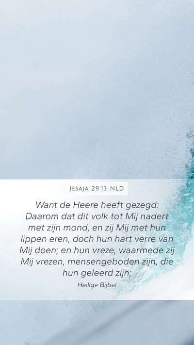 Jesaja 29:13 NLD Bible Verse Image