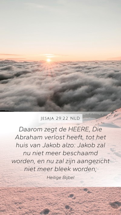 Jesaja 29:22 NLD Bible Verse Image