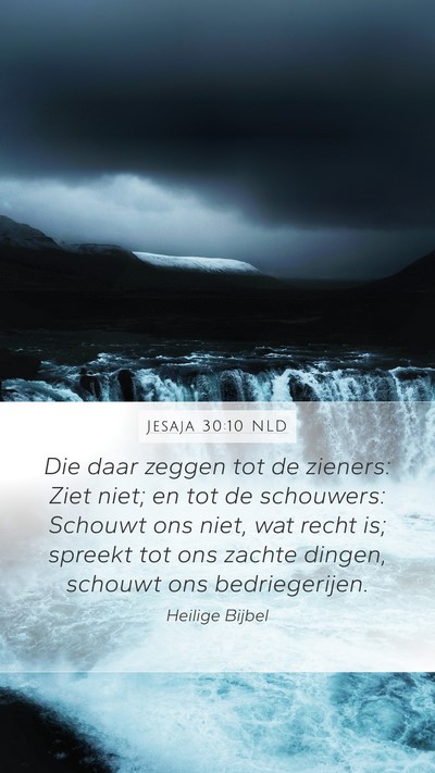 Jesaja 30:10 NLD Bible Verse Image