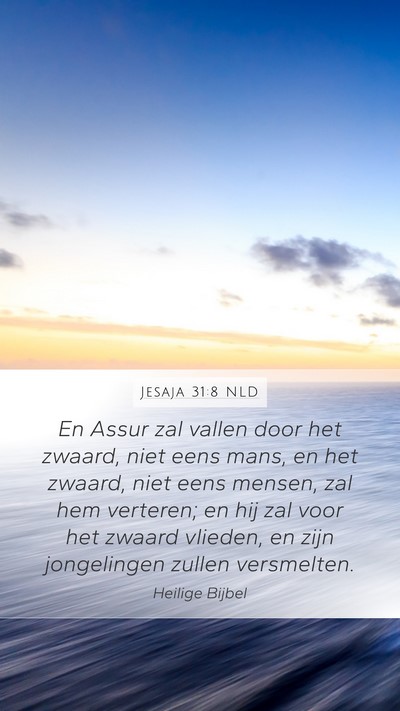 Jesaja 31:8 NLD Bible Verse Image