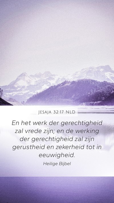 Jesaja 32:17 NLD Bible Verse Image