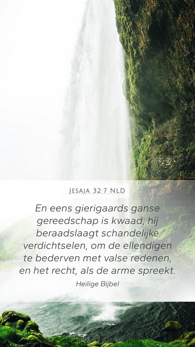 Jesaja 32:7 NLD Bible Verse Image