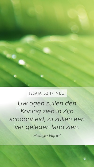 Jesaja 33:17 NLD Bible Verse Image