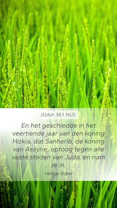 Jesaja 36:1 NLD Mobile Phone Wallpaper - En het geschiedde in het veertiende jaar van den - Mobile Bible Verse Wallpaper