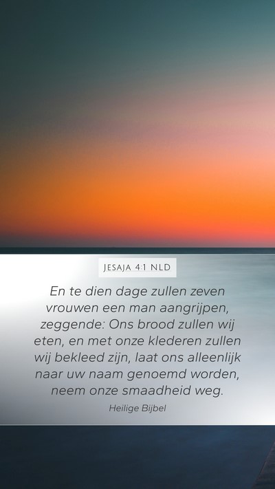 Jesaja 4:1 NLD Bible Verse Image