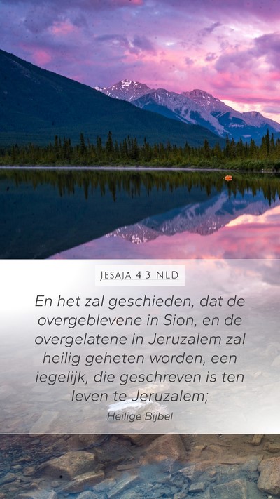 Jesaja 4:3 NLD Bible Verse Image