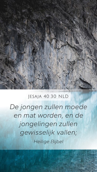 Jesaja 40:30 NLD Bible Verse Image