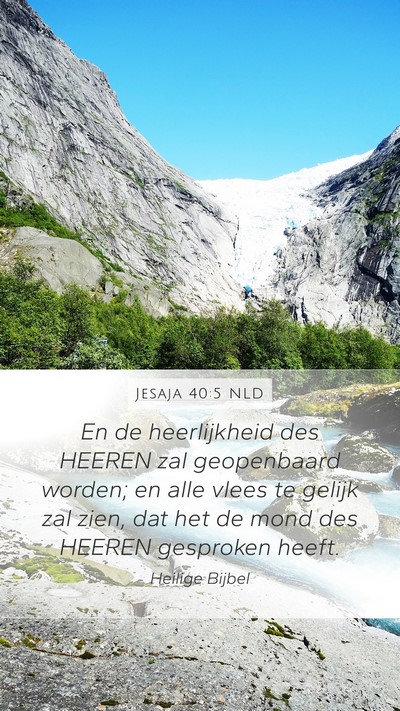 Jesaja 40:5 NLD Bible Verse Image