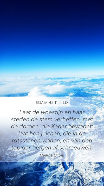 Jesaja 42:11 NLD Bible Verse Image