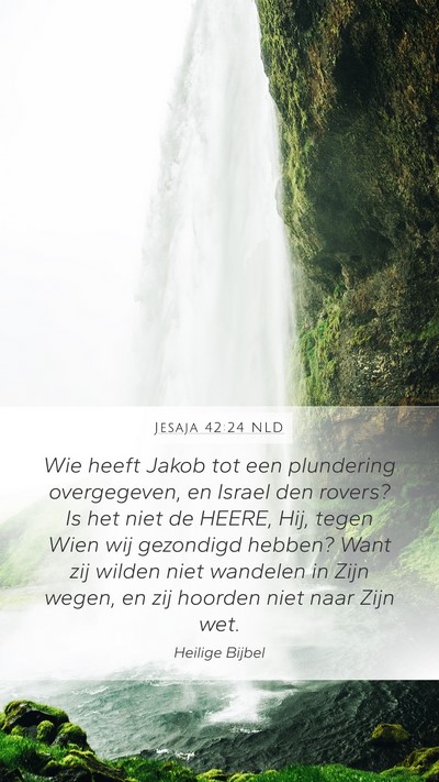Jesaja 42:24 NLD Bible Verse Image