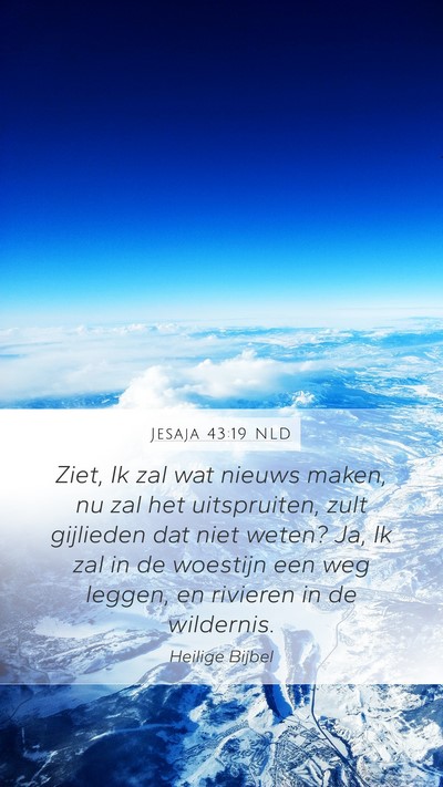 Jesaja 43:19 NLD Bible Verse Image